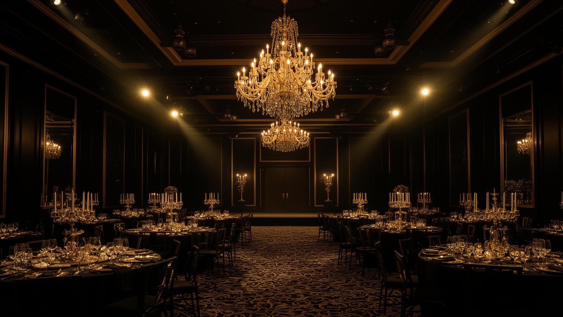 Eleganckie wnętrze sali bankietowej